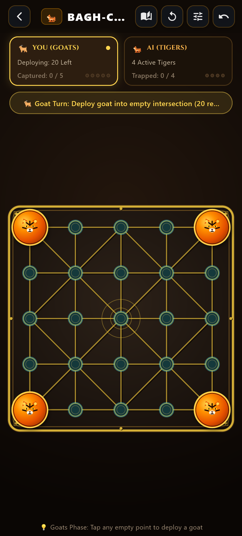 Bagh-Chal Tigers and Goats Screenshot