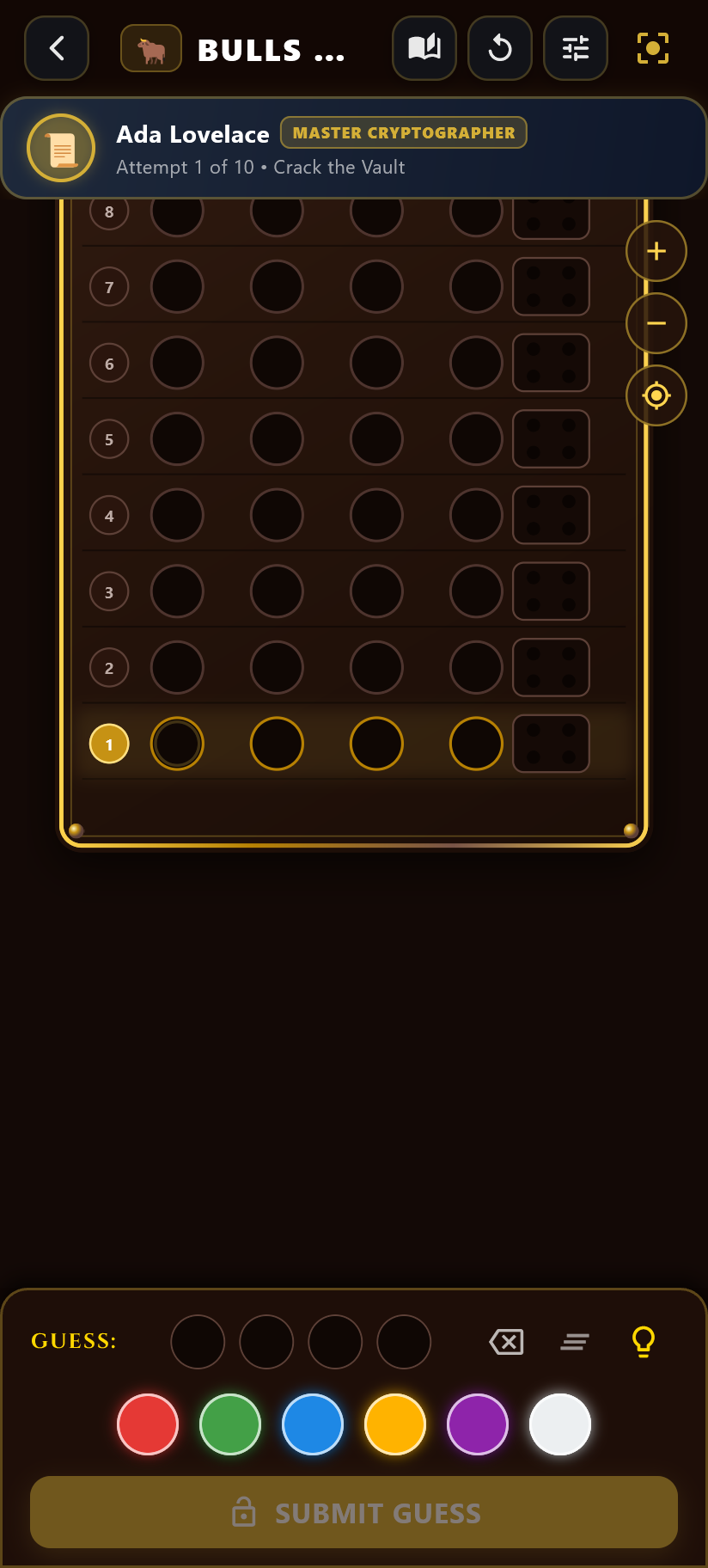 Bulls and Cows Screenshot