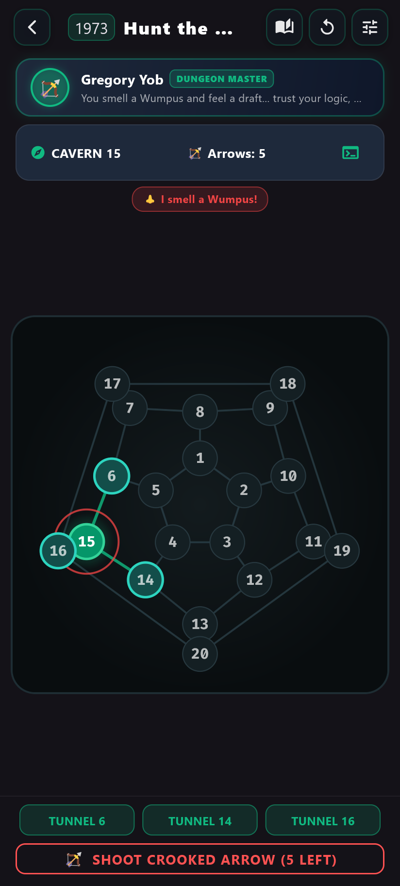 Hunt the Wumpus Screenshot