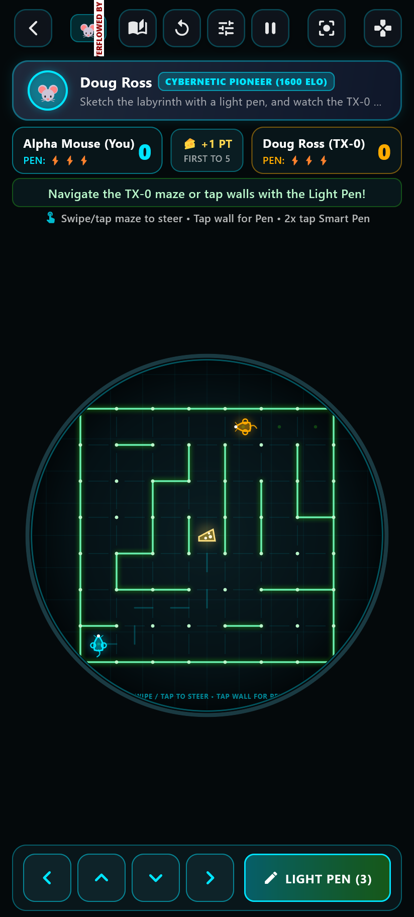 Mouse in the Maze TX-0 Screenshot