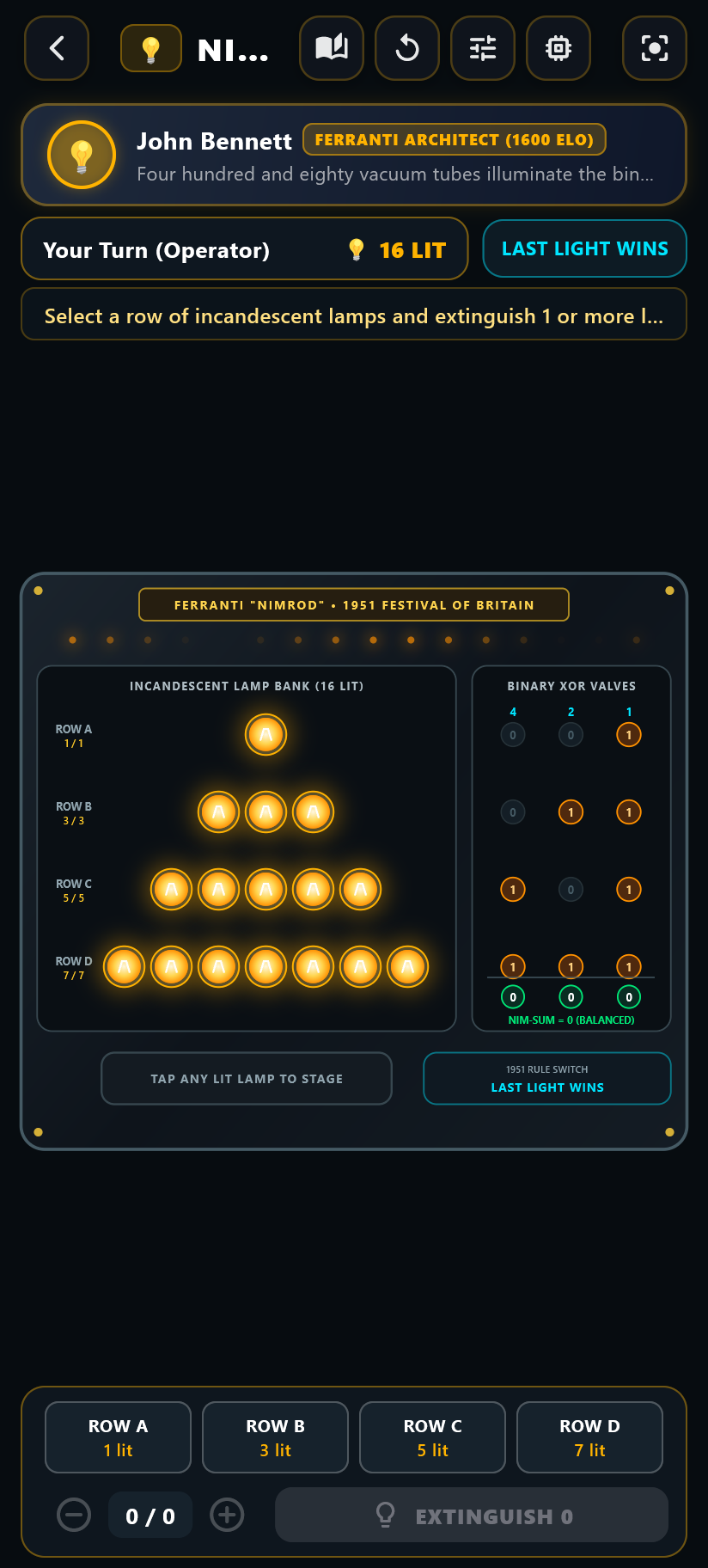 Nimrod 1951 Computer Screenshot