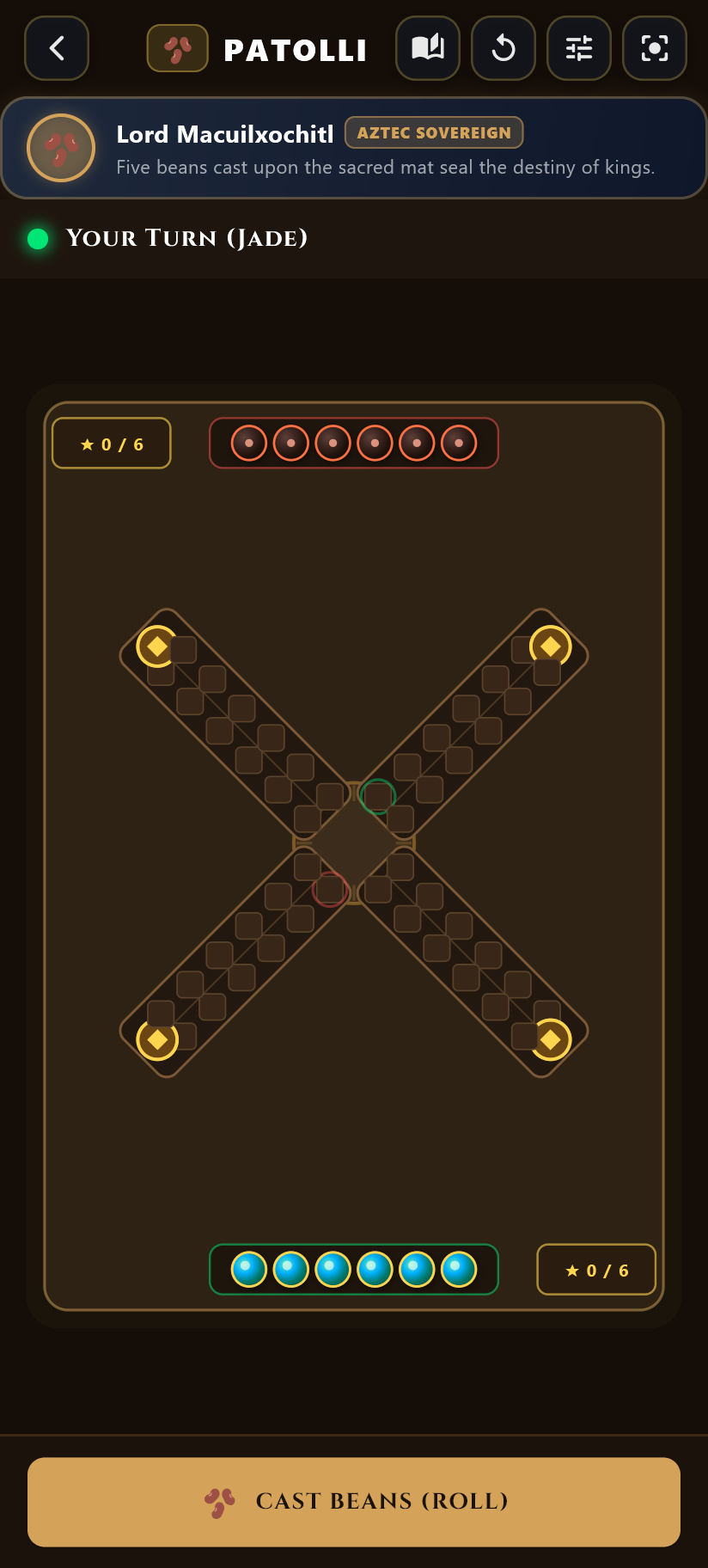 Patolli Aztec Cross Screenshot